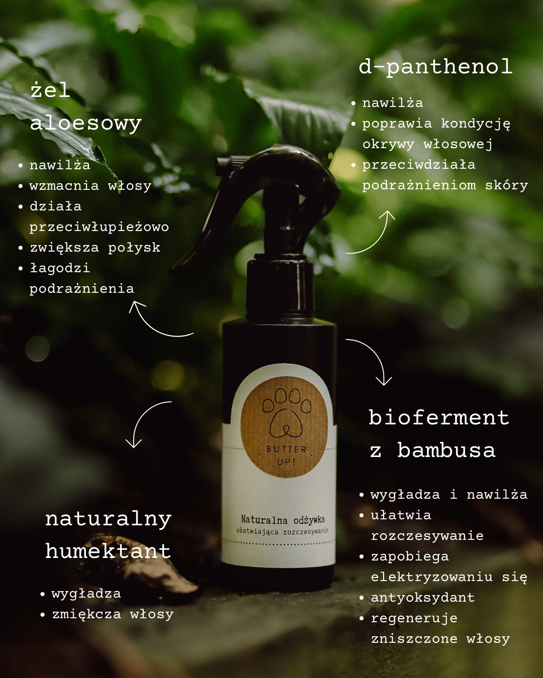 Naturalna mgiełka ułatwiająca rozczesywanie (150 ml) - obrazek 2